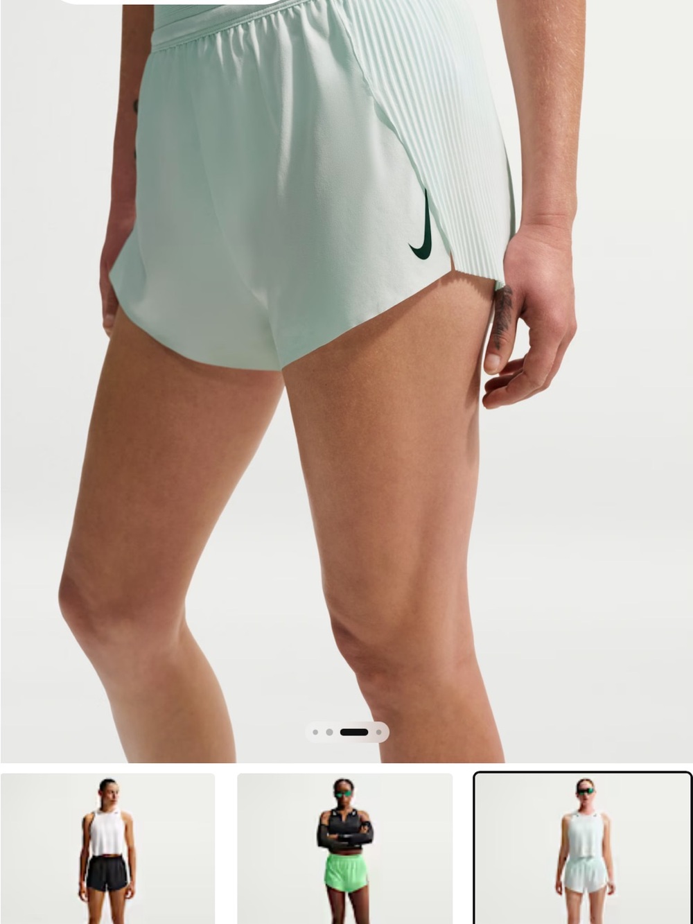Nike Womens Yellow Aeroswift Shorts
